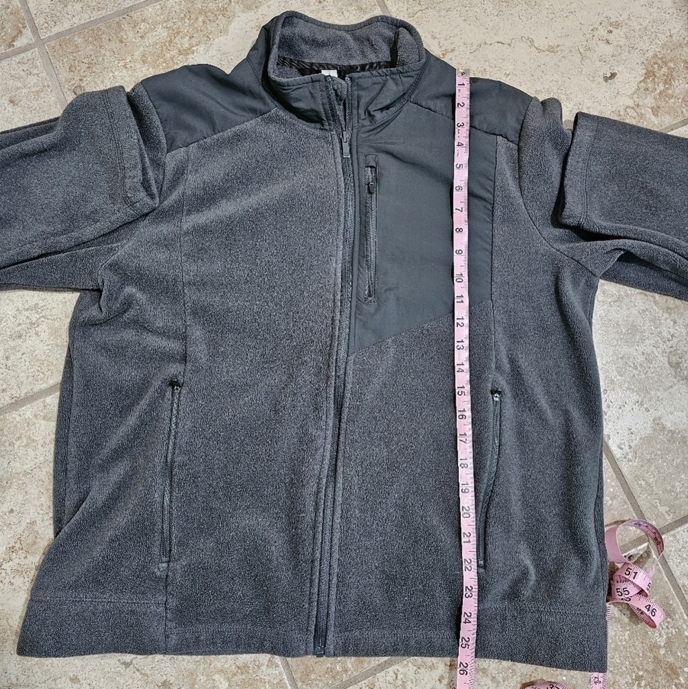 All in Motion Men Large Gray Fleece Jacket Full Zip Essential Gorpcore Outerwear - Picture 6 of 6